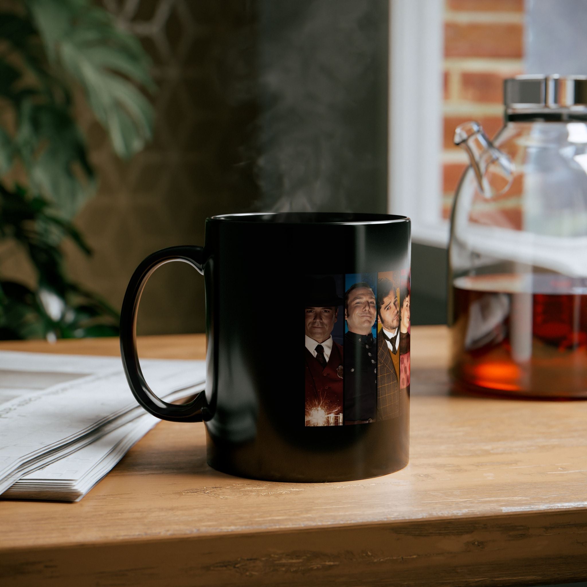 Murdoch Mysteries Characters of Season 18 | Black Coffee Mug, 11oz