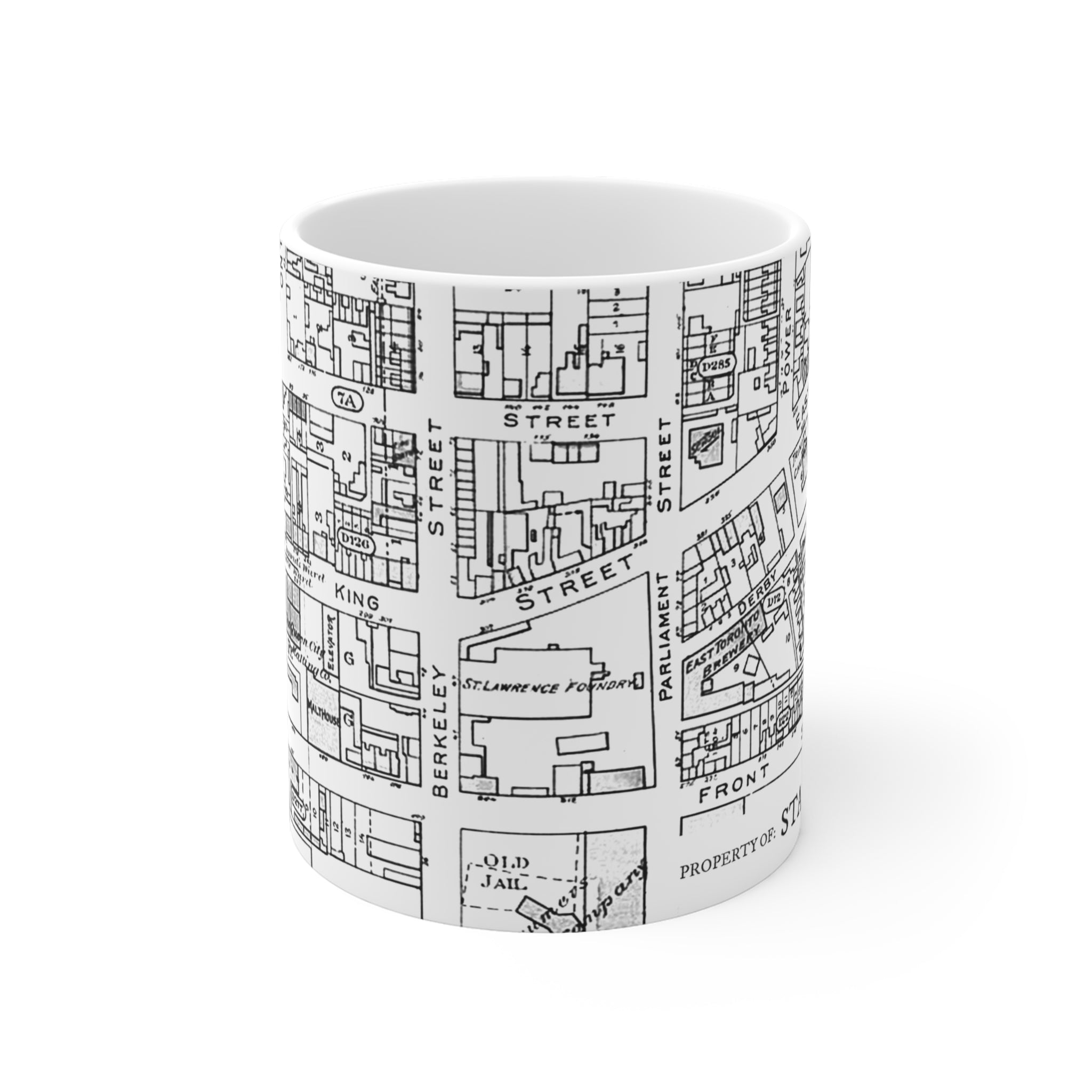 Streets of Toronto - Vintage Map Ceramic Mug
