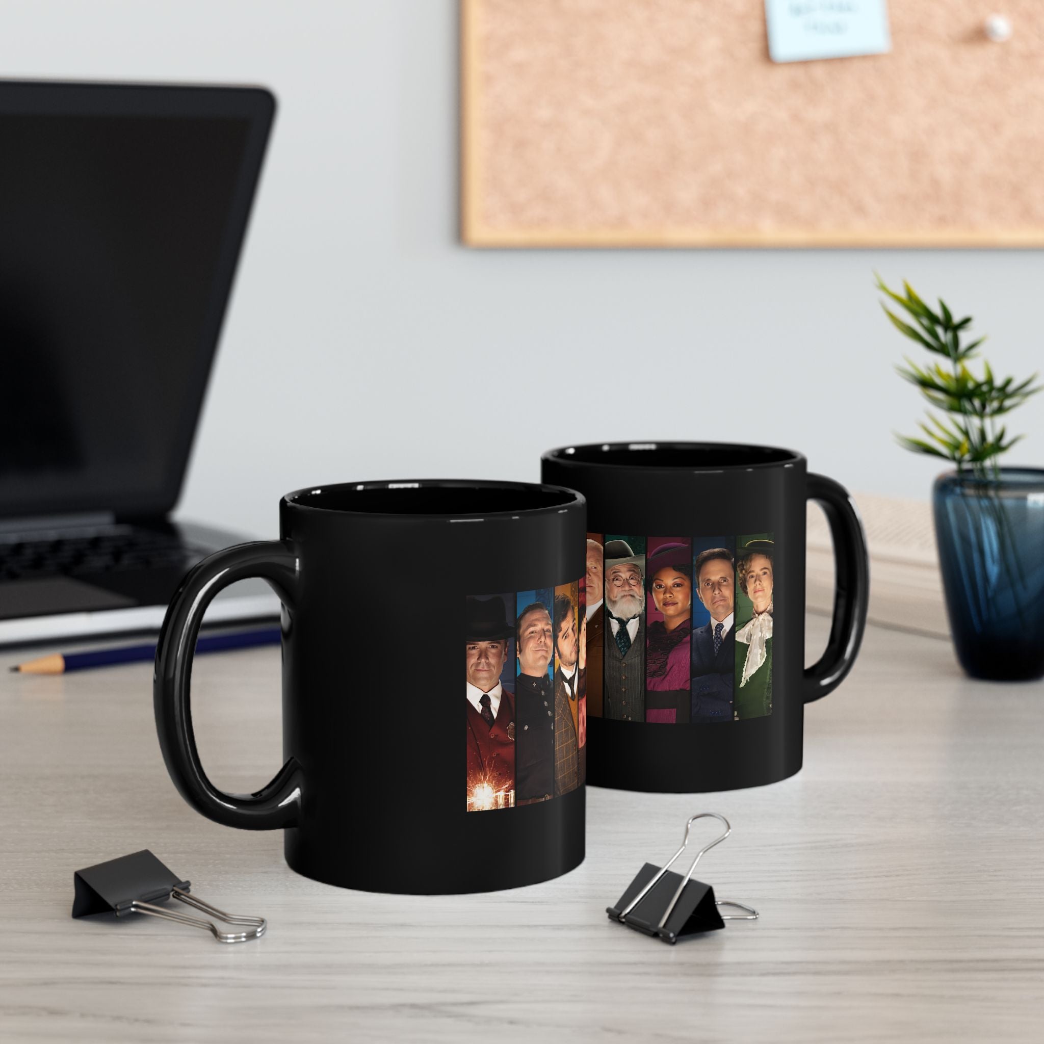 Murdoch Mysteries Characters of Season 18 | Black Coffee Mug, 11oz