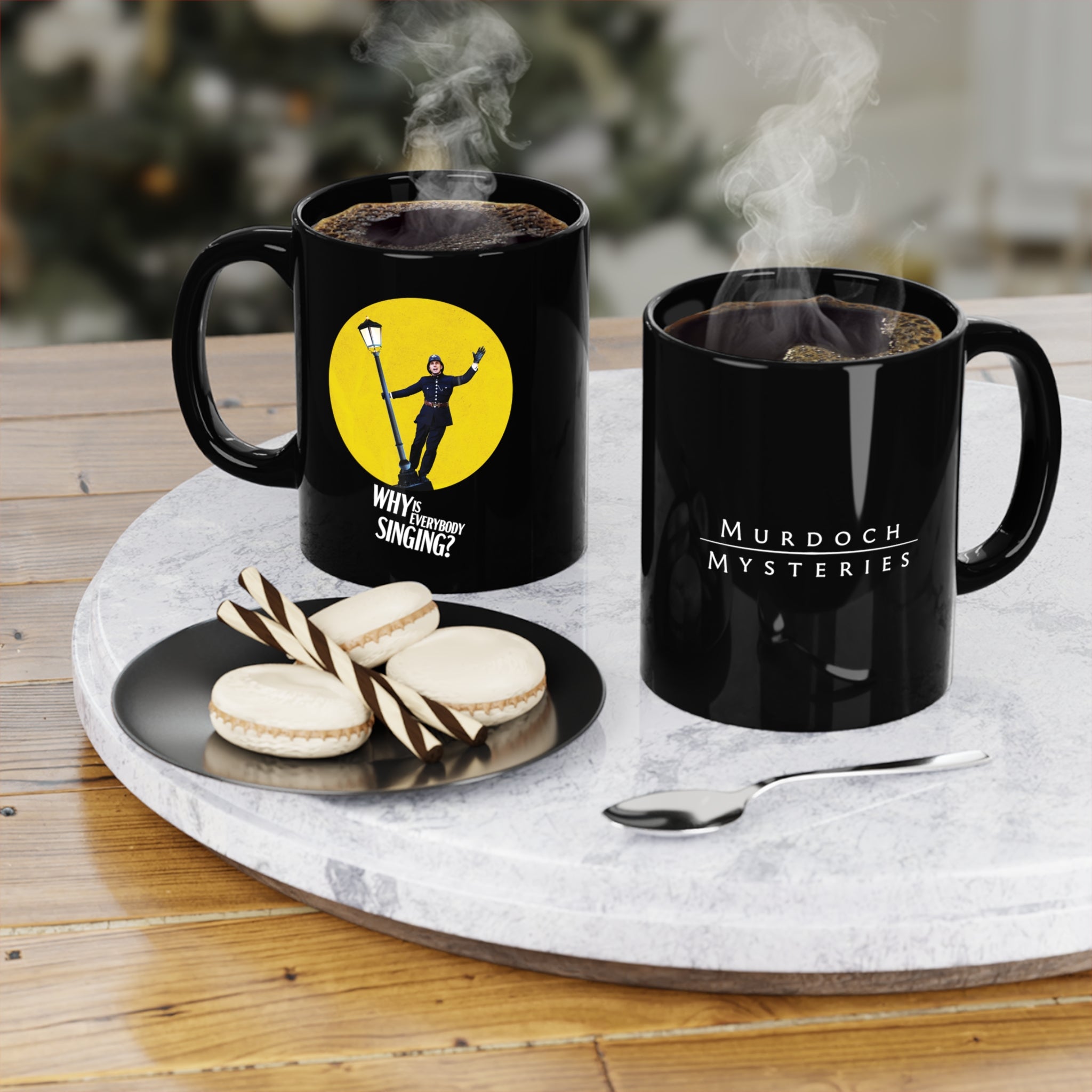 Why Is Everybody Singing? | Black Coffee Mug, 11oz