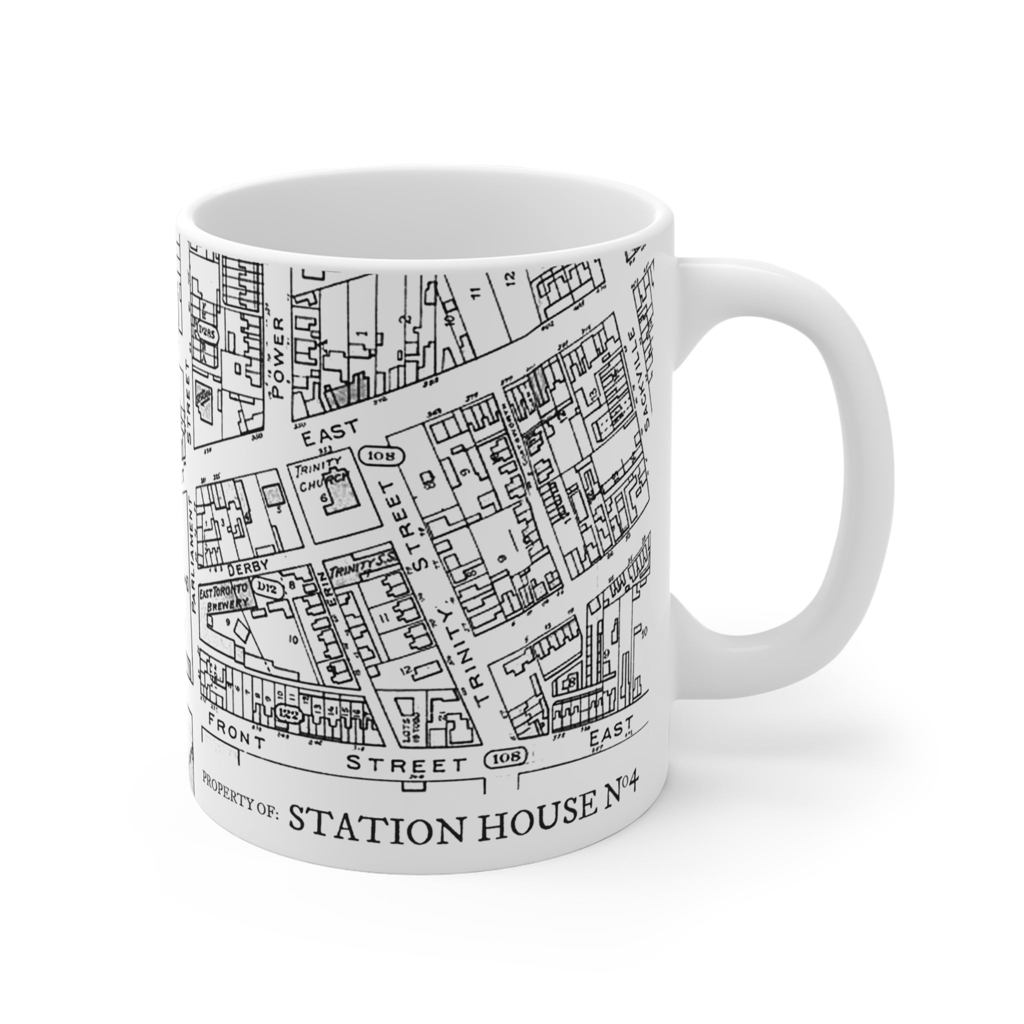 Streets of Toronto - Vintage Map Ceramic Mug